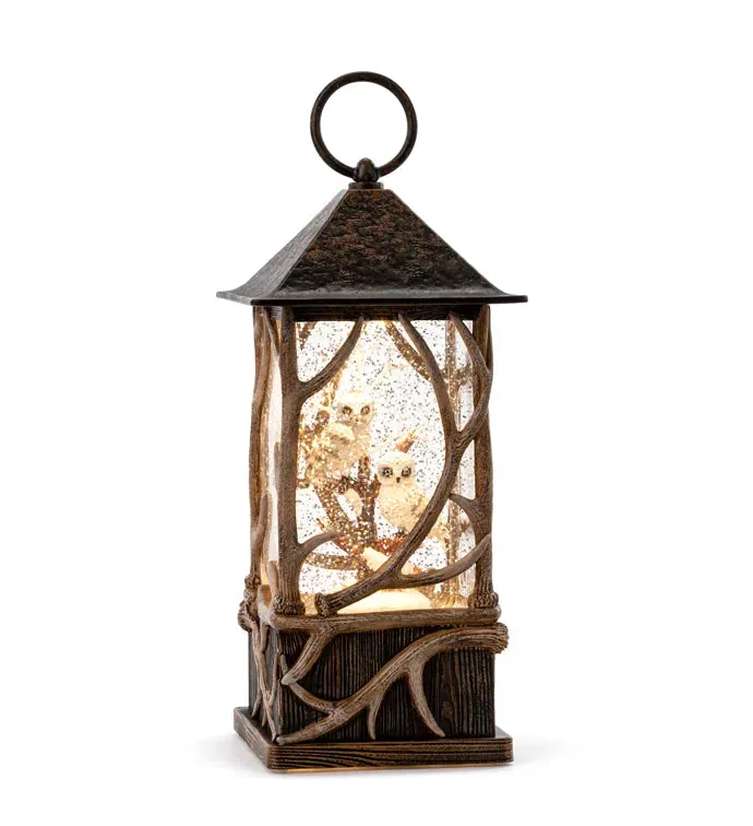 11.25" LED Owl Lantern