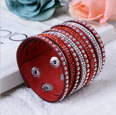 2016 New Multilayer Leather Bracelet Christmas Gift Charm Bracelets Vintage Jewelry For Women Pulsera