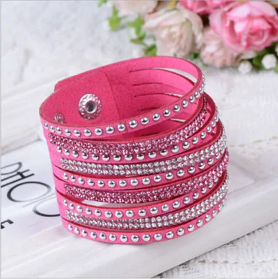 2016 New Multilayer Leather Bracelet Christmas Gift Charm Bracelets Vintage Jewelry For Women Pulsera