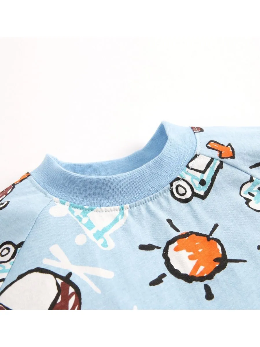 6 Colors Cute Baby Unisex Cartoon Long-sleeve T-shirt