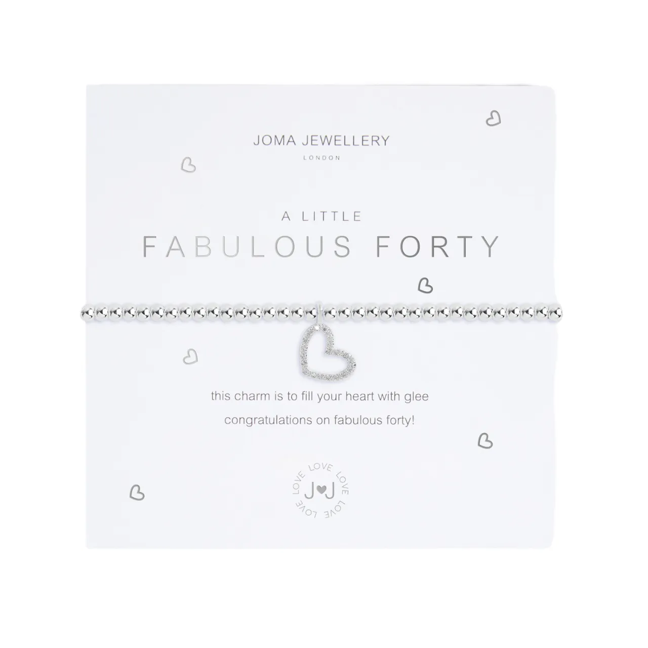 A Little 'Fabulous Forty' Bracelet | Silver Plated