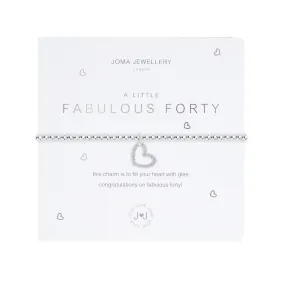 A Little 'Fabulous Forty' Bracelet | Silver Plated