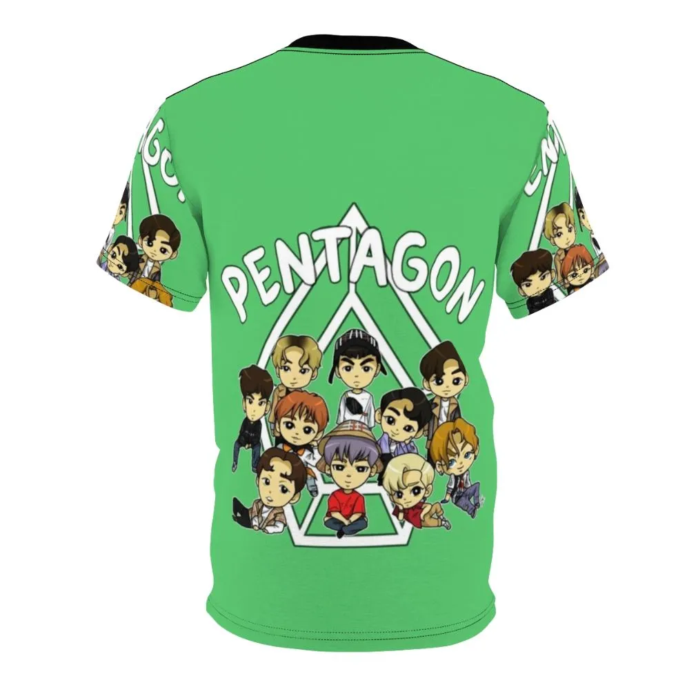 Adorable Chibi-Inspired Pentagon K-pop T-shirt