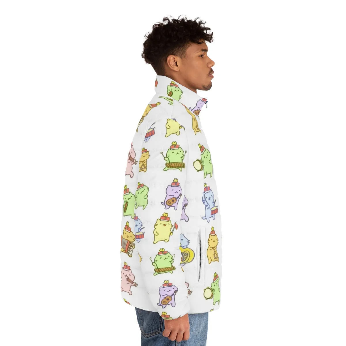 Adorable Mitchiri Neko Puffer Jacket - Kawaii Anime Clothing for Weebs