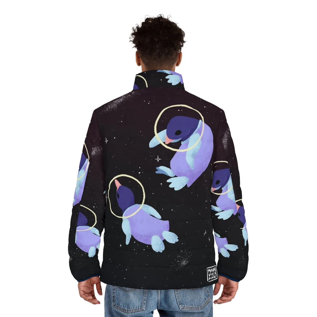 Adorable Space Penguins Puffer Jacket - Explore the Cosmos in Style