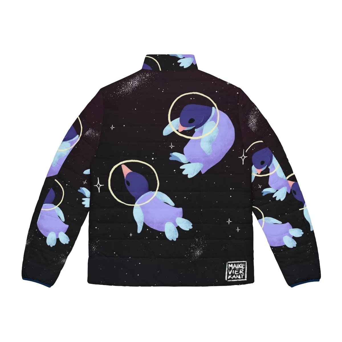 Adorable Space Penguins Puffer Jacket - Explore the Cosmos in Style