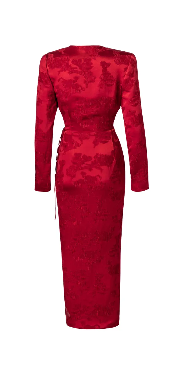 Afrodita Dress - Red Jacquard