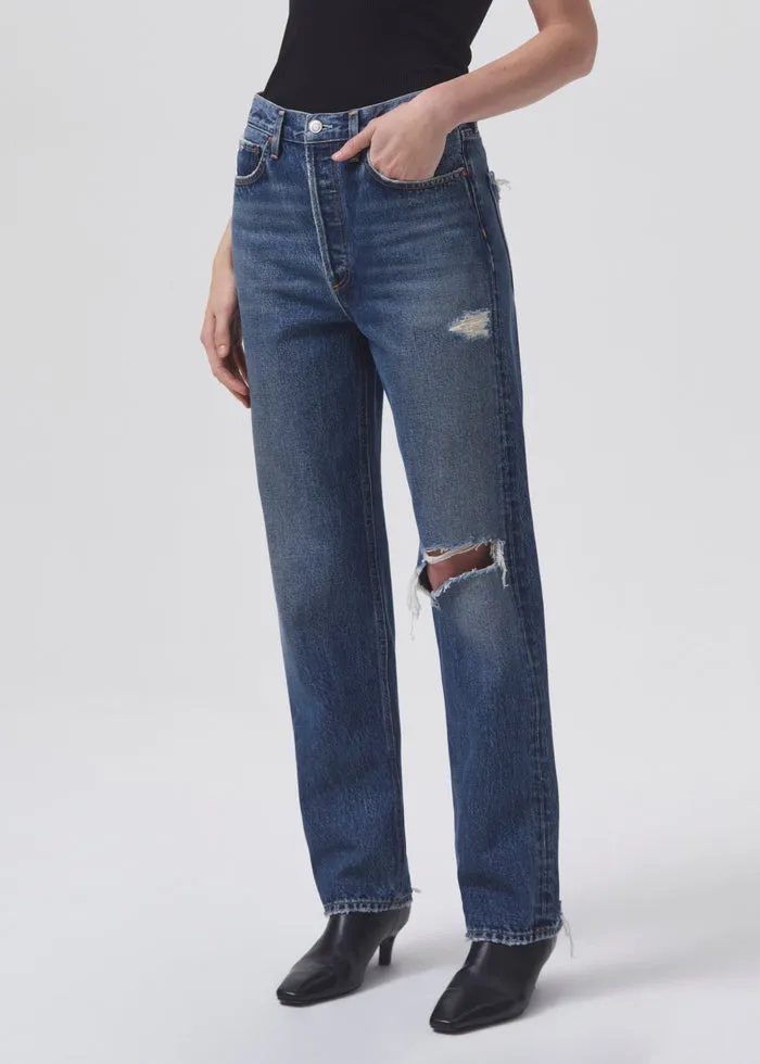 Agolde 90'S Pinch Waist High Rise Straight Jeans in Playground