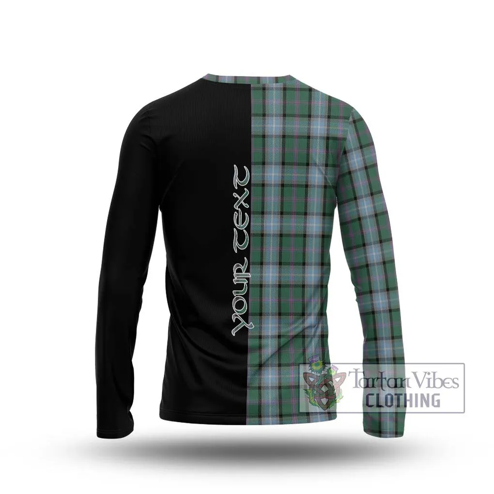 Alexander of Menstry Hunting Tartan Long Sleeve T-Shirt with Family Crest and Half Of Me Style