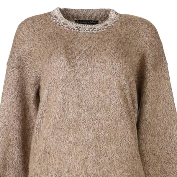 Artesanias Alania Peru Jumper - XL Beige Alpaca