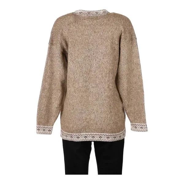 Artesanias Alania Peru Jumper - XL Beige Alpaca