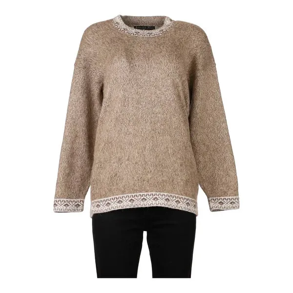 Artesanias Alania Peru Jumper - XL Beige Alpaca