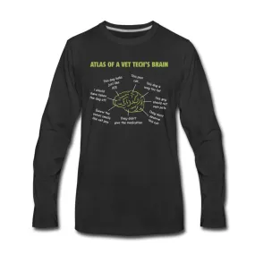 Atlas of a Vet Tech's Brain Unisex Premium Long Sleeve T-Shirt