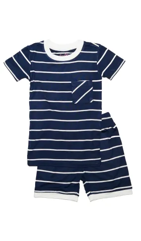 Aydenne Kids 2 Piece Short PJ  - Navy