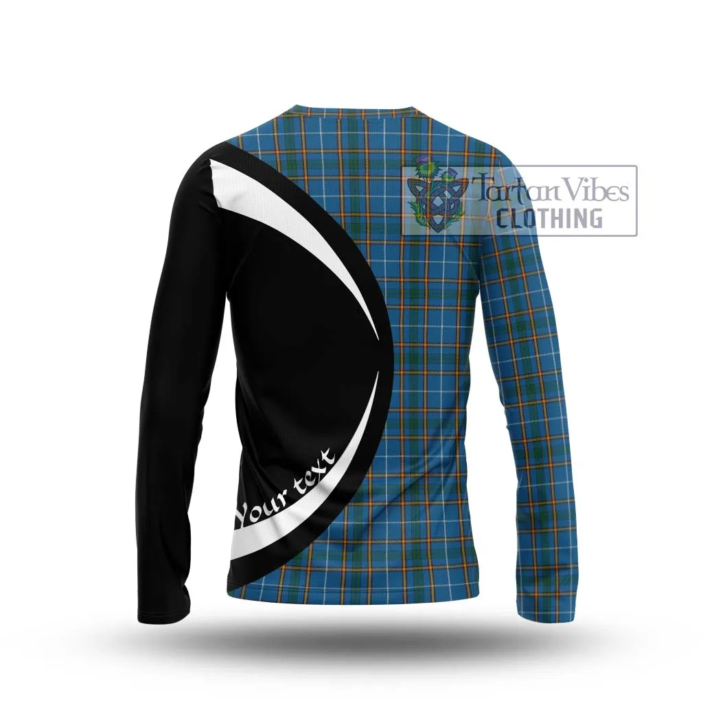 Bain Tartan Long Sleeve T-Shirt with Family Crest Circle Style