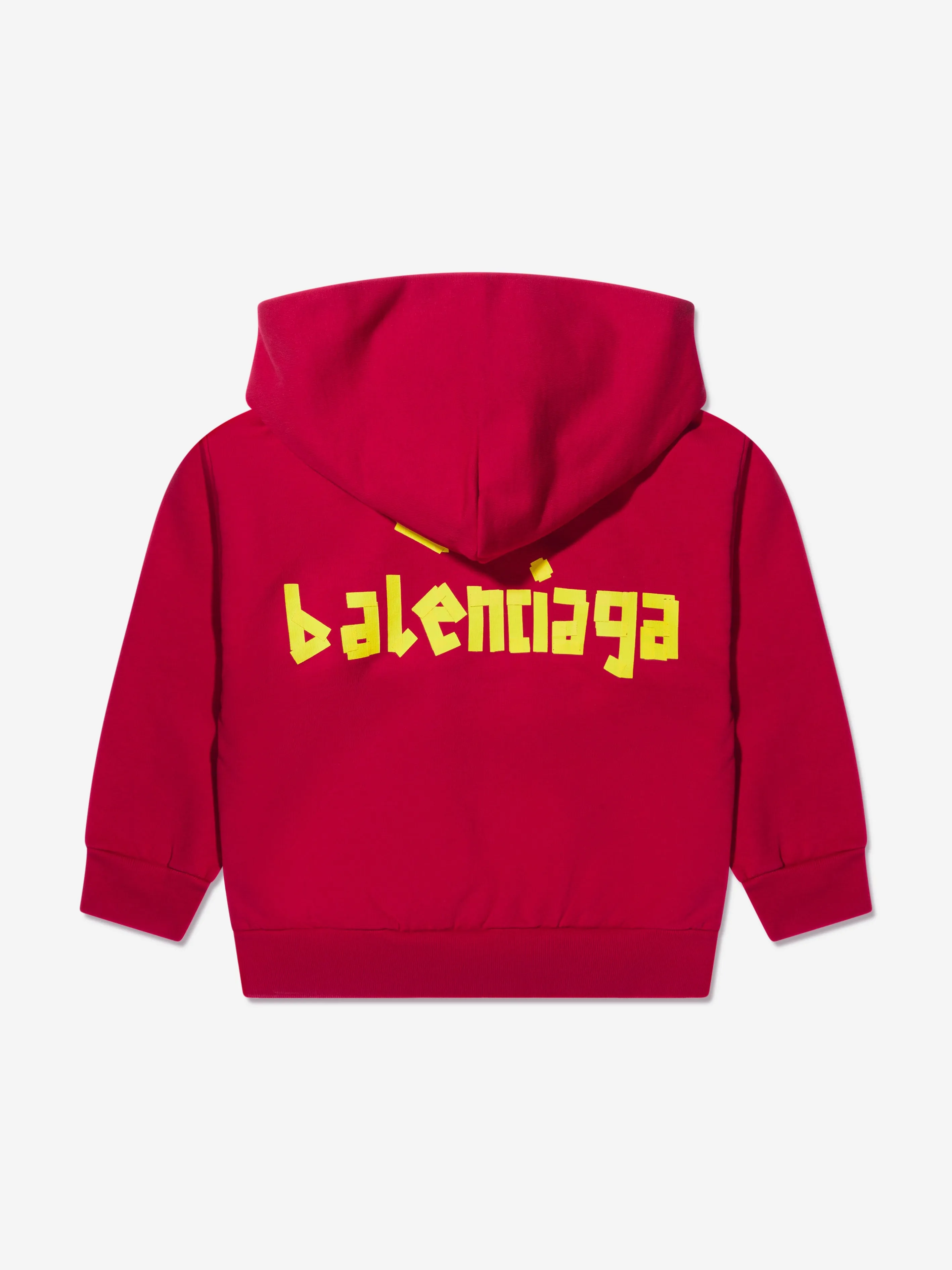 Balenciaga Kids Logo Hoodie in Red