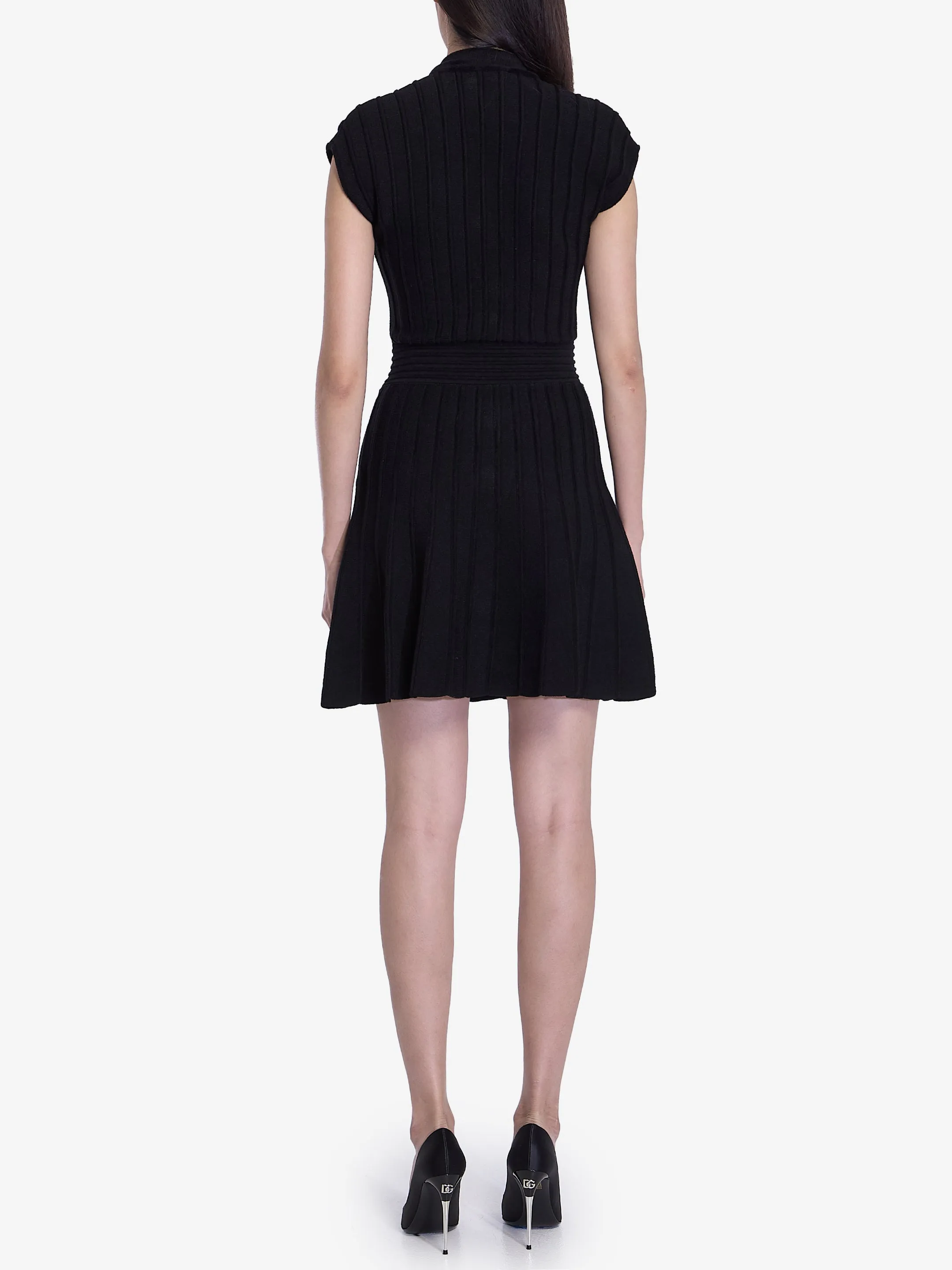 BALMAIN Effortless Black Velvet Mini Dress