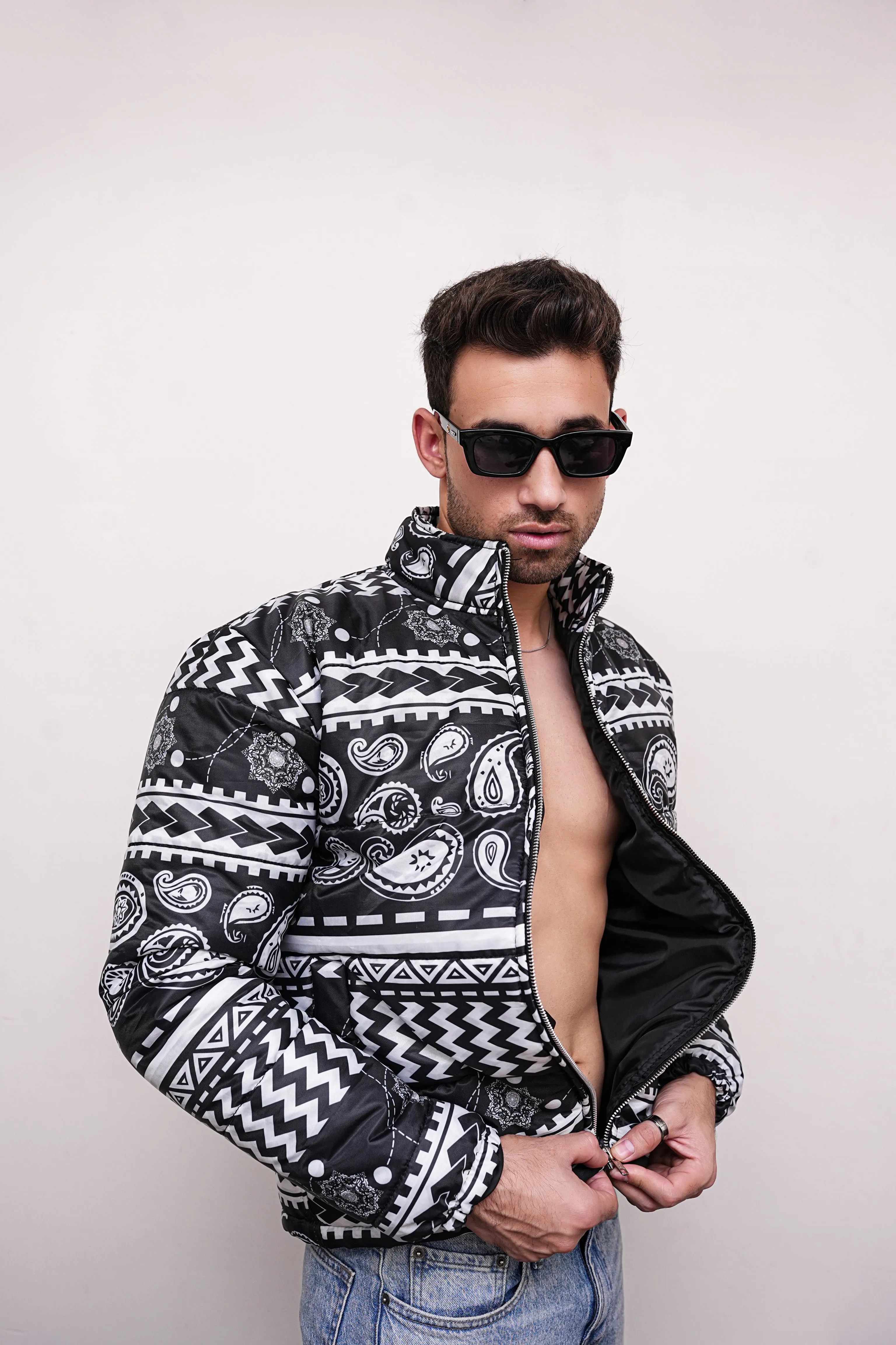 Bandana Aztec Puffer Jacket