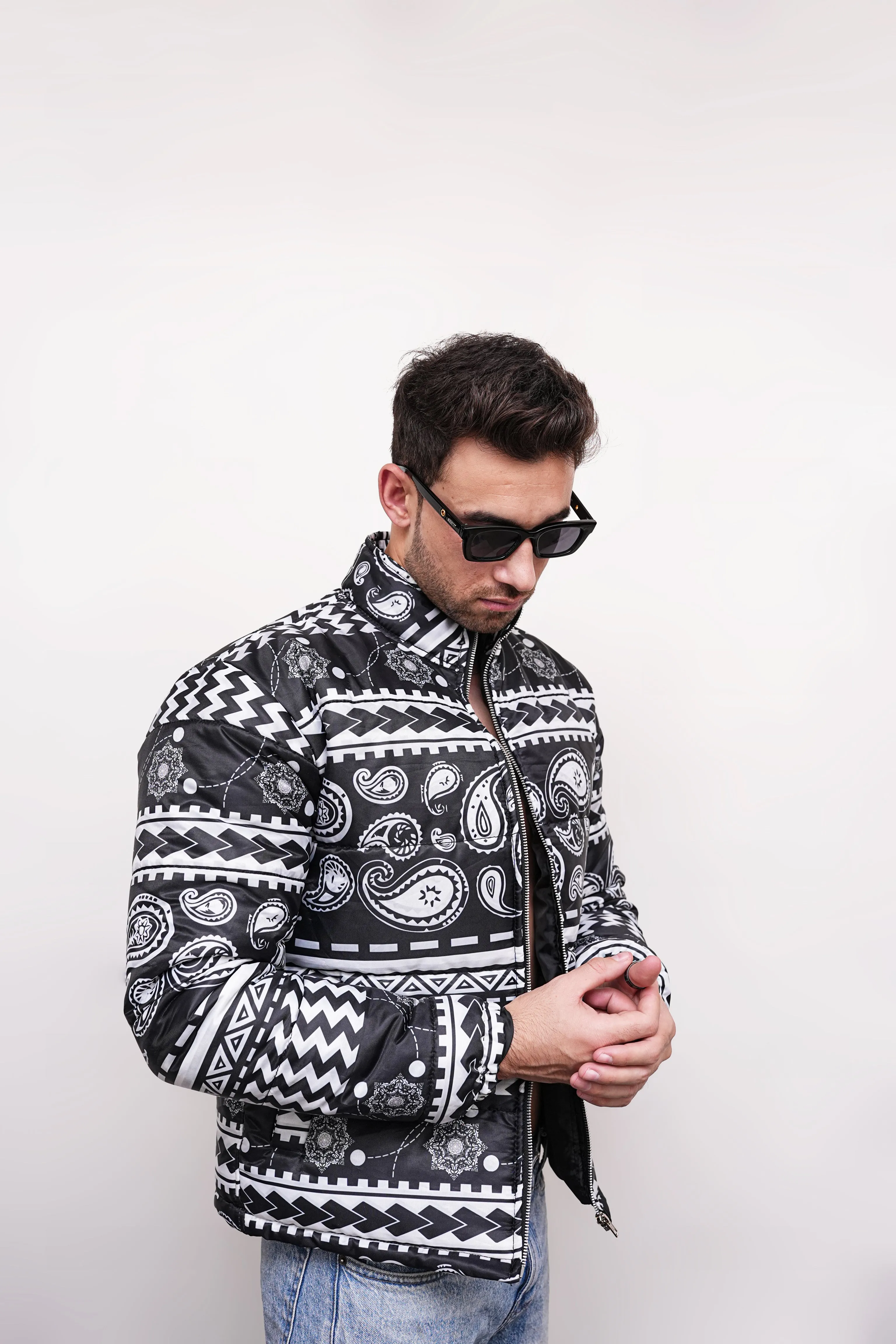 Bandana Aztec Puffer Jacket