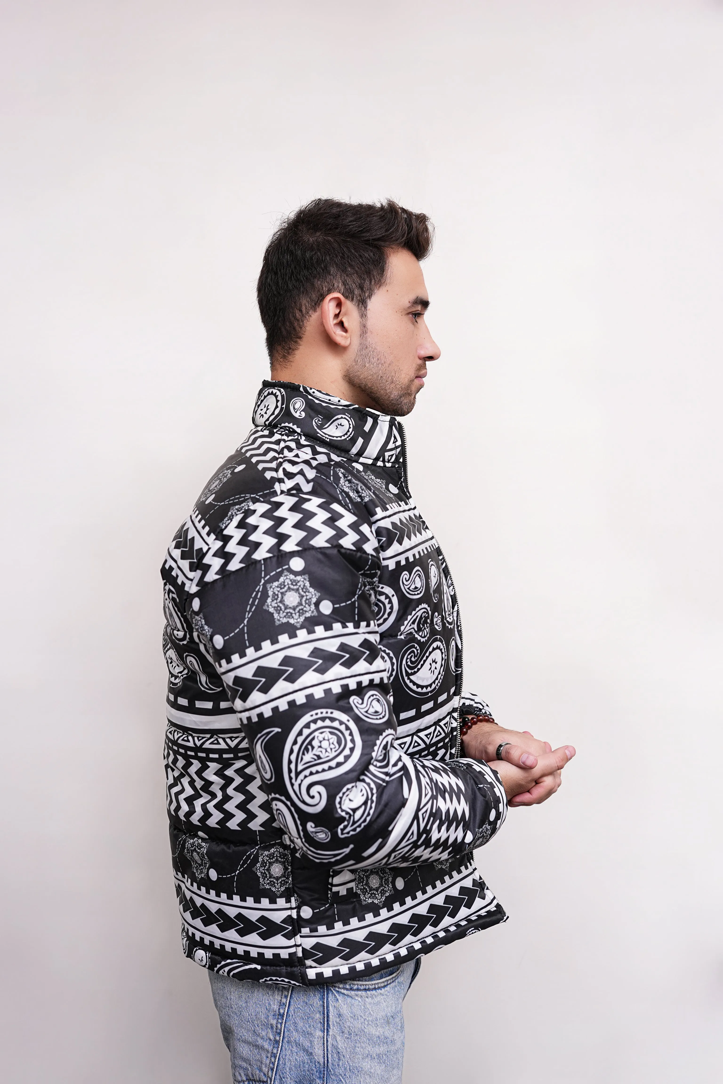 Bandana Aztec Puffer Jacket