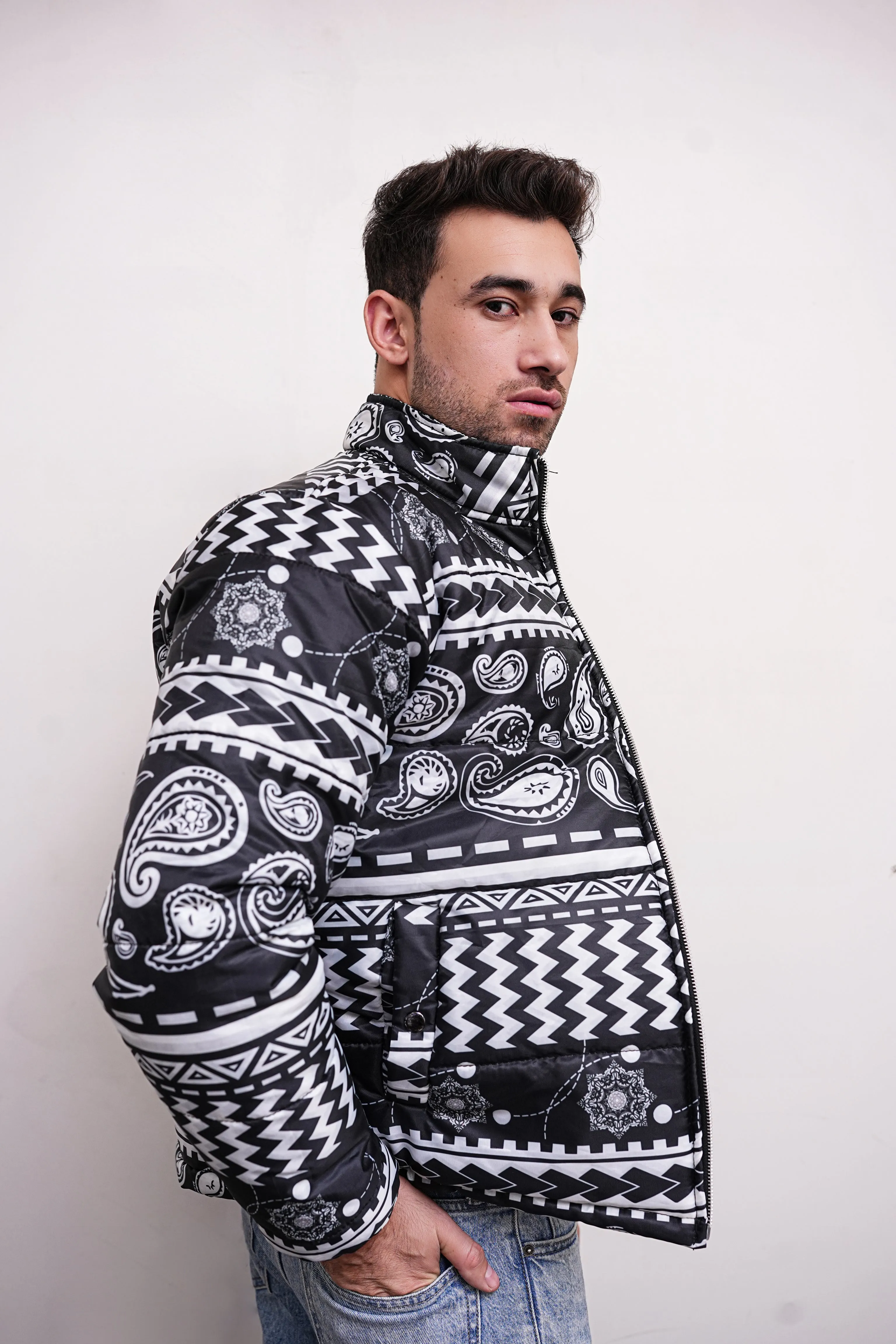 Bandana Aztec Puffer Jacket