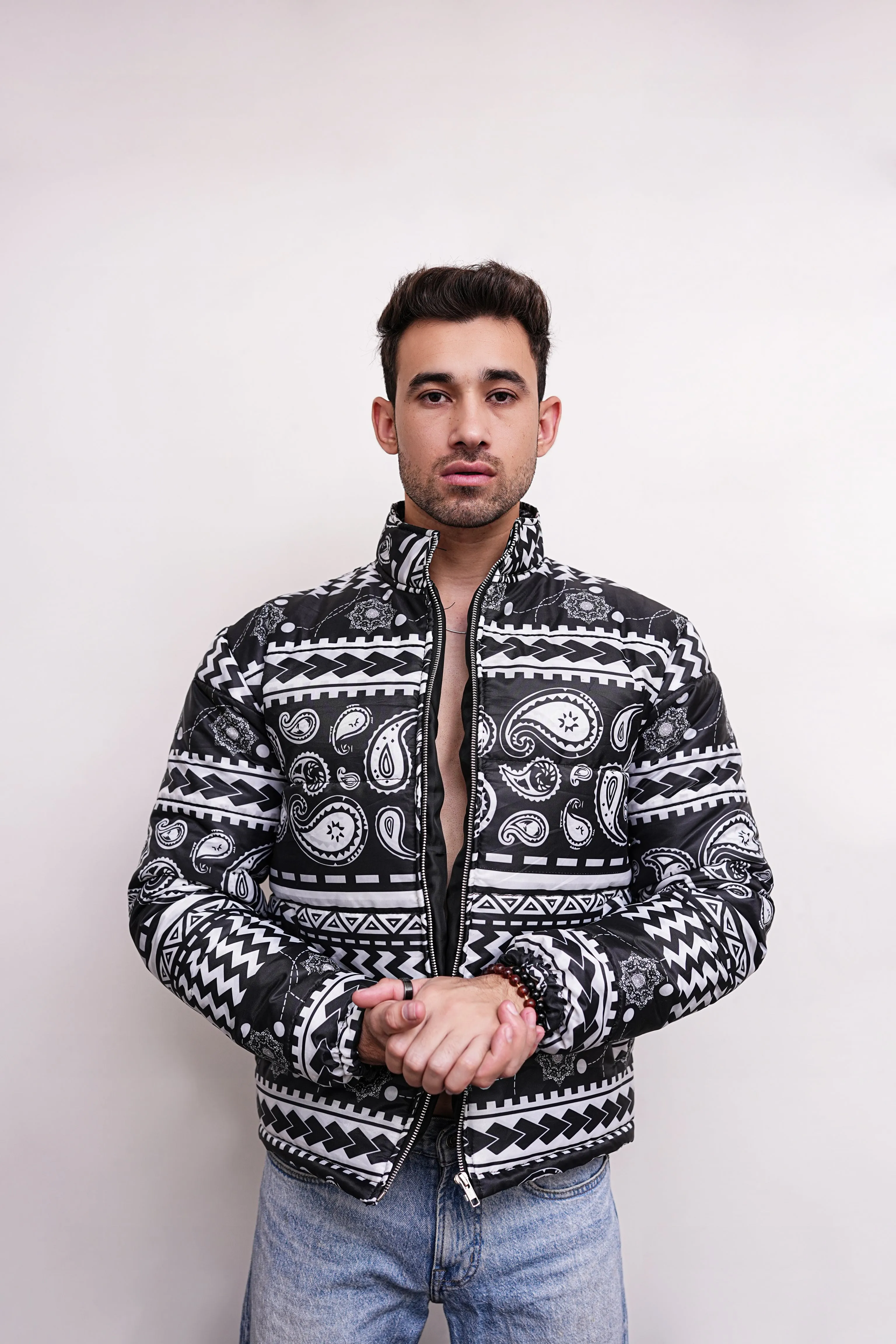 Bandana Aztec Puffer Jacket