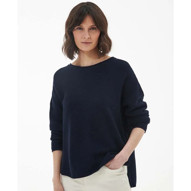 Barbour Marine Ladies Knitted Jumper - Navy