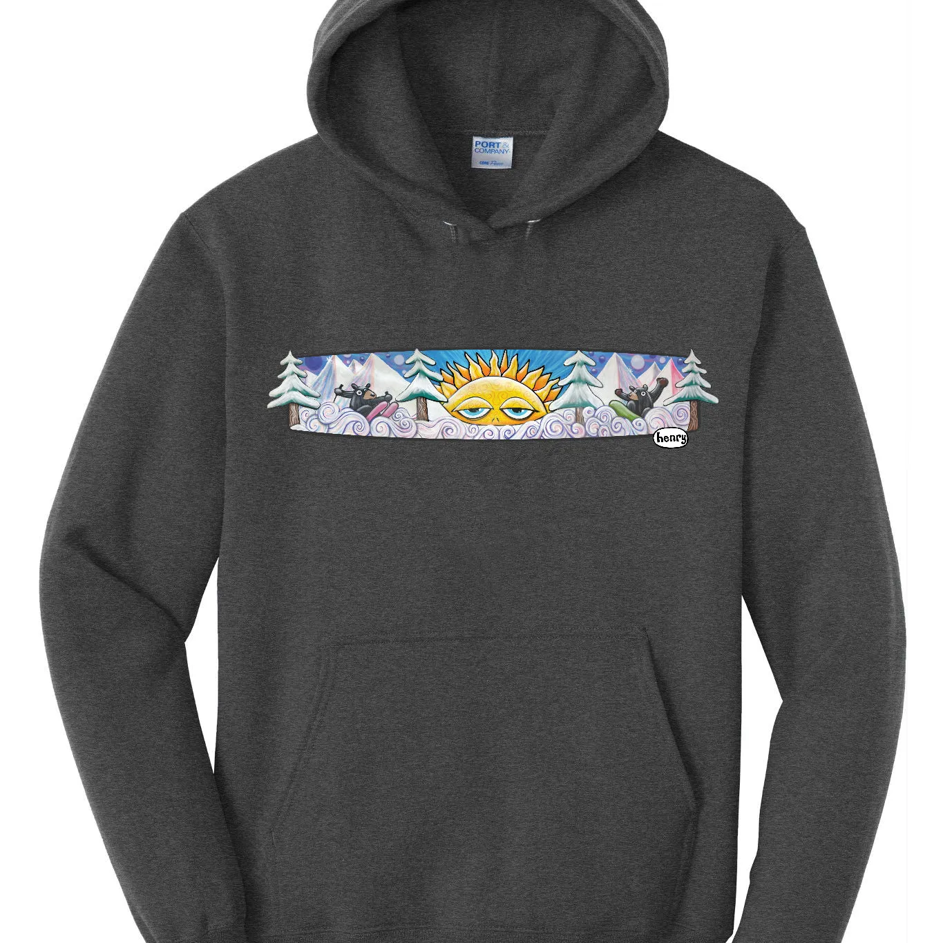 Bears Hitting the Slopes | Heathered Dark Gray Hoodie