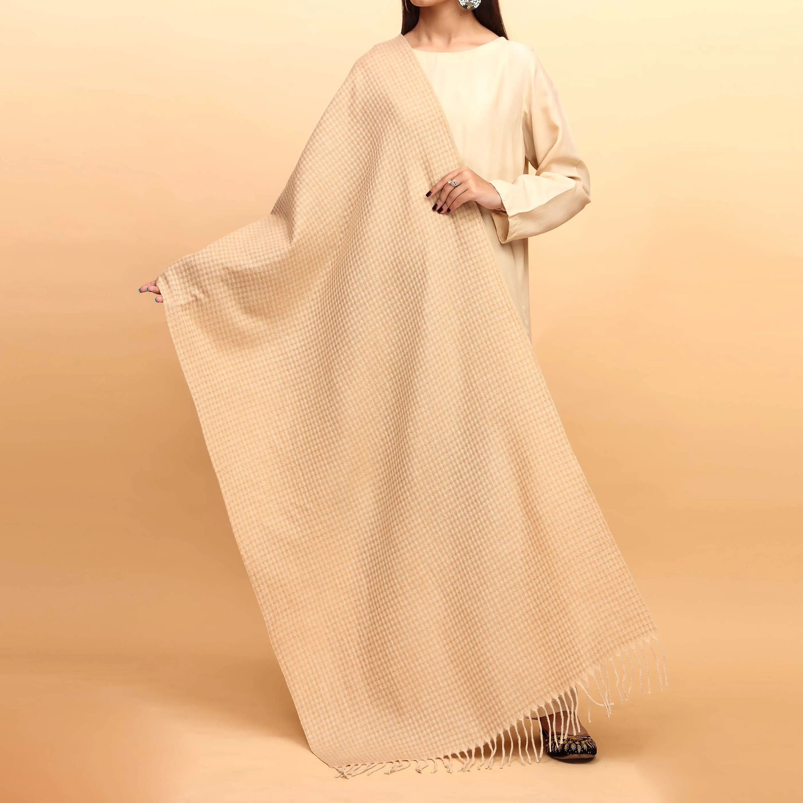 Beige Winter Stole PW4764