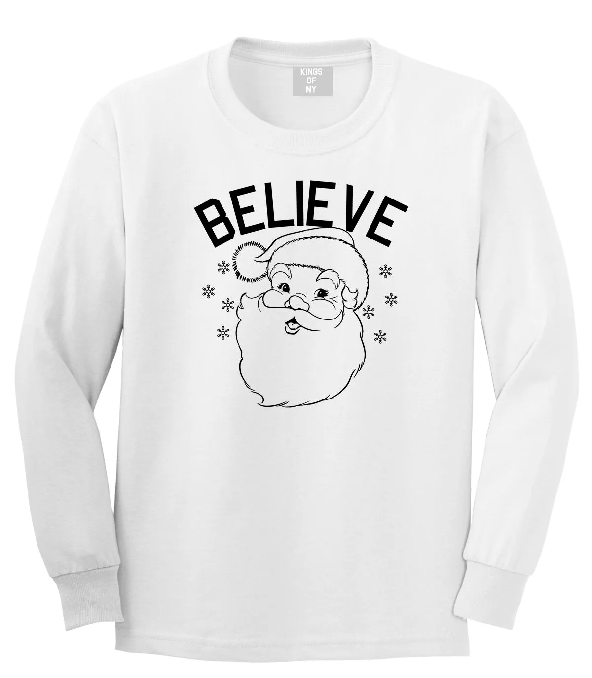 Believe In Santa Christmas Mens Long Sleeve T-Shirt