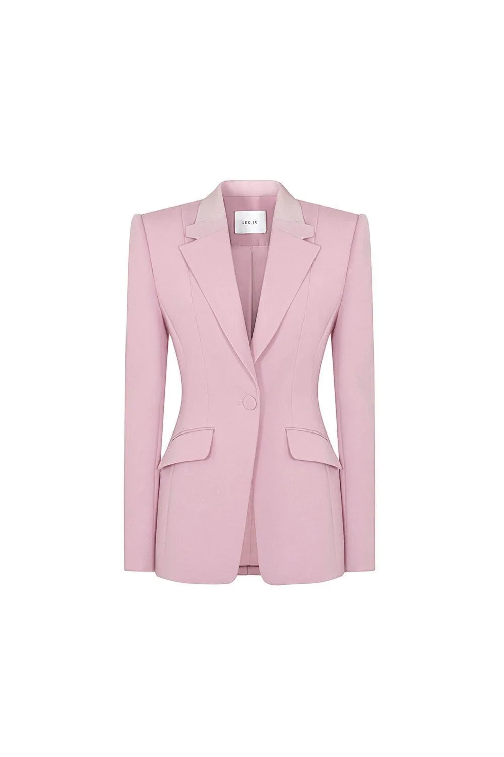 Birmingham Structured V-Neck Crepe Blazer