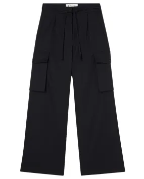 Black Tailored Cargo Trousers