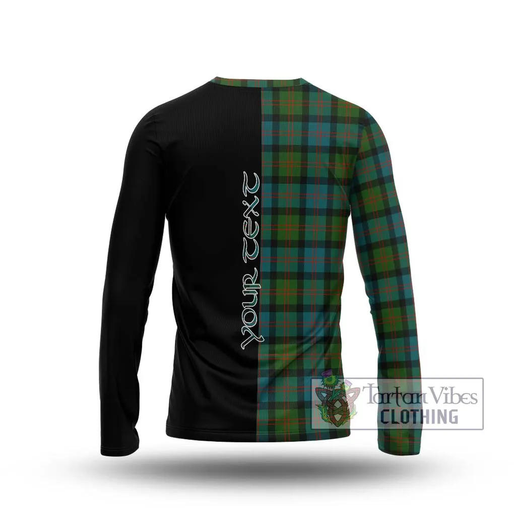 Blair Ancient Tartan Long Sleeve T-Shirt with Family Crest and Half Of Me Style