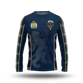 Blair Dress Tartan Long Sleeve T-Shirt with Family Crest and Lion Rampant Vibes Sport Style