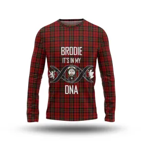 Brodie Tartan Long Sleeve T-Shirt with Family Crest DNA In Me Style