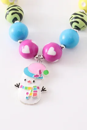 Bubblegum Necklace Snowman