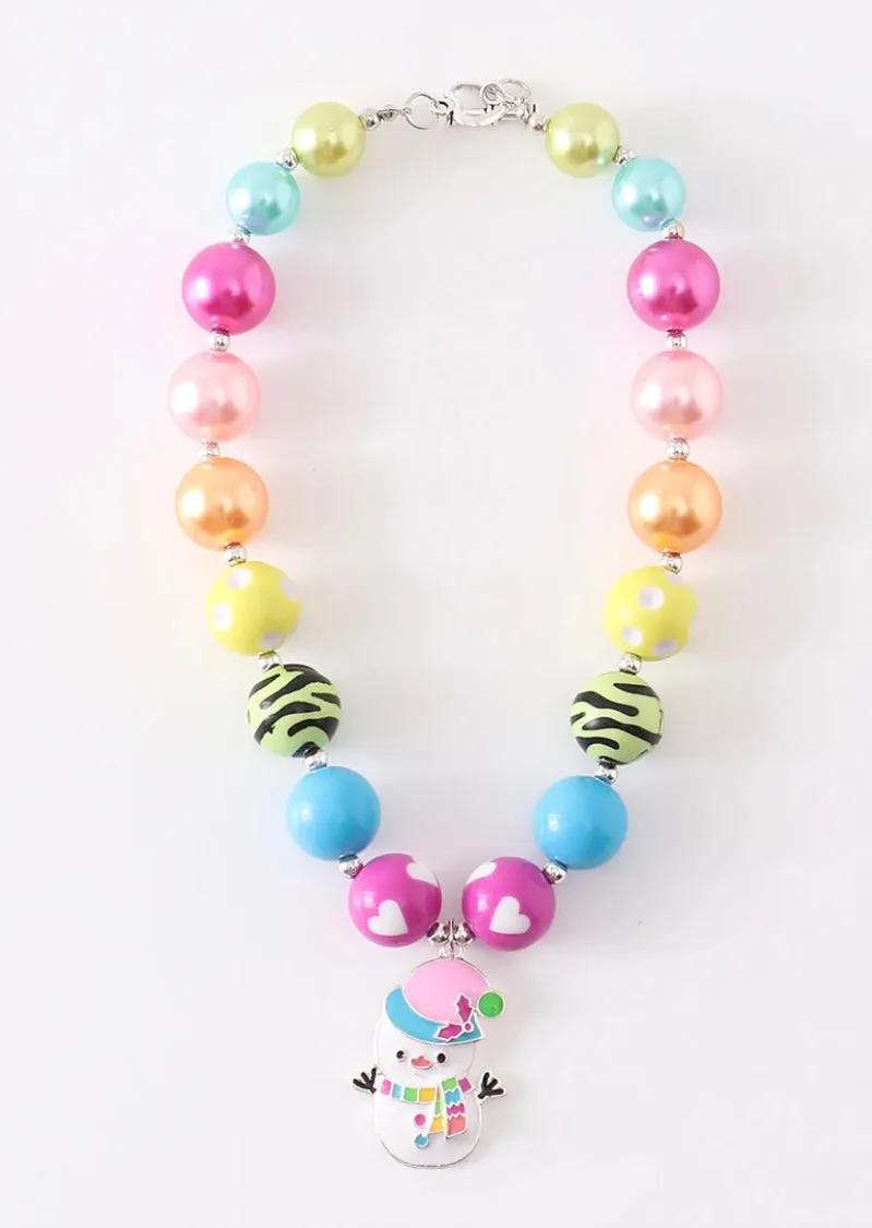 Bubblegum Necklace Snowman