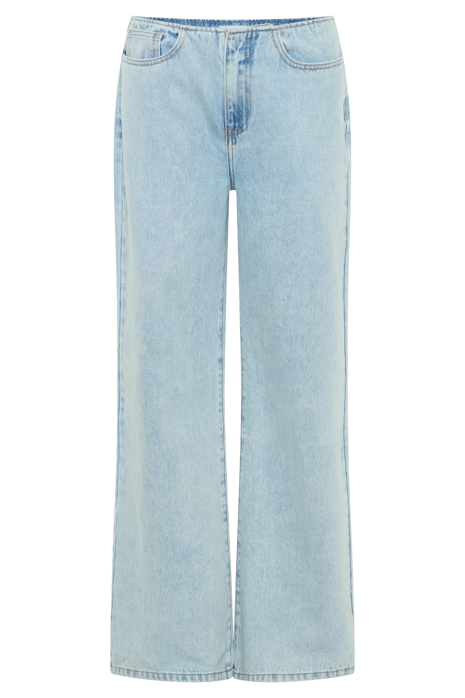 Caitlin Mid Rise Denim Flare Jeans - Light Blue