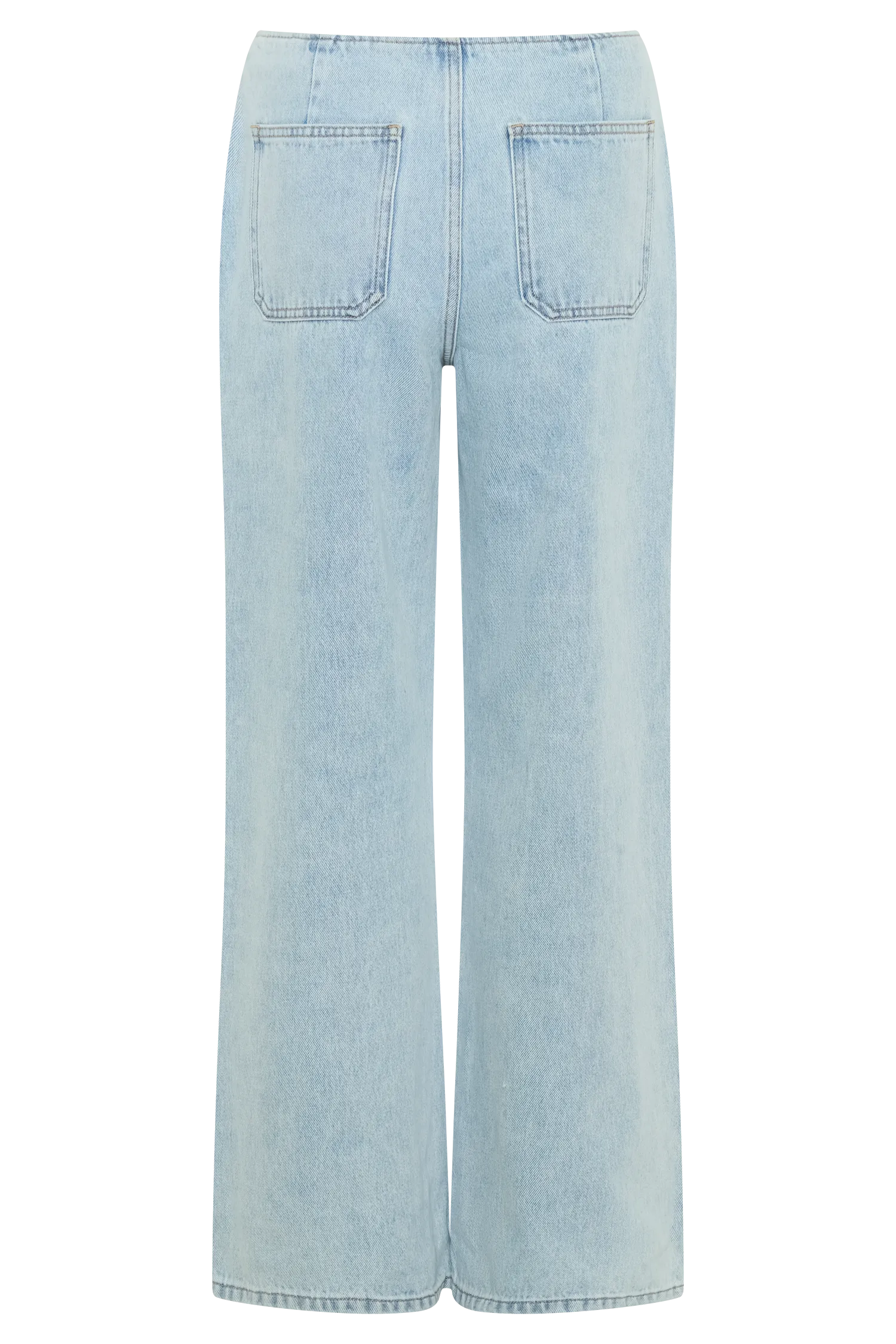 Caitlin Mid Rise Denim Flare Jeans - Light Blue