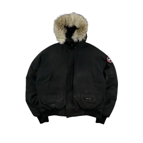 Canada Goose Black Down Chilliwack Coyote Fur Puffer Jacket - XL