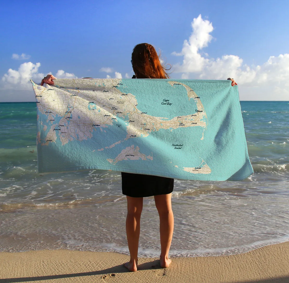 Cape Cod & The Islands Modern Wave Quick Dry Towel