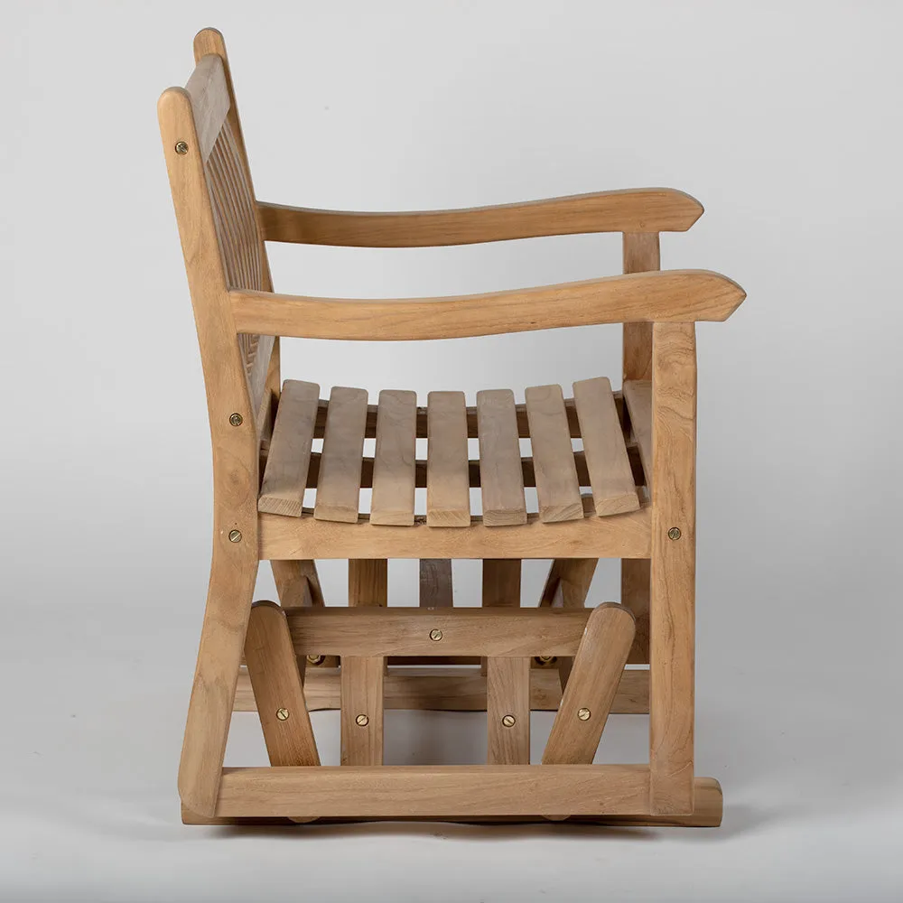 Cascade Grade A Teak Glider Rocking Chair