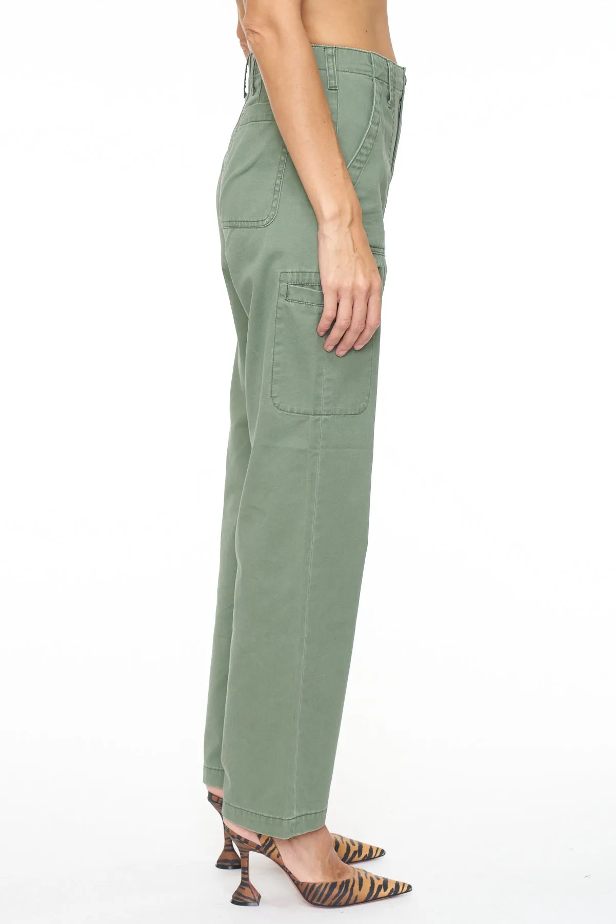 Cassie Cargo High Rise Pant - Colonel