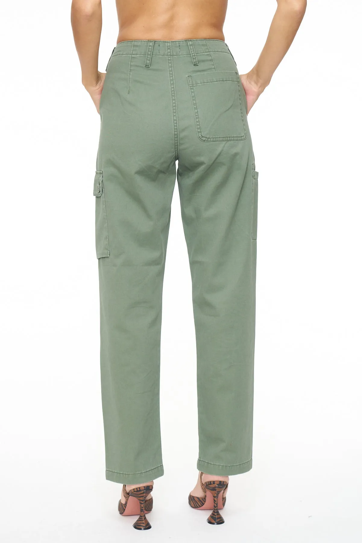 Cassie Cargo High Rise Pant - Colonel