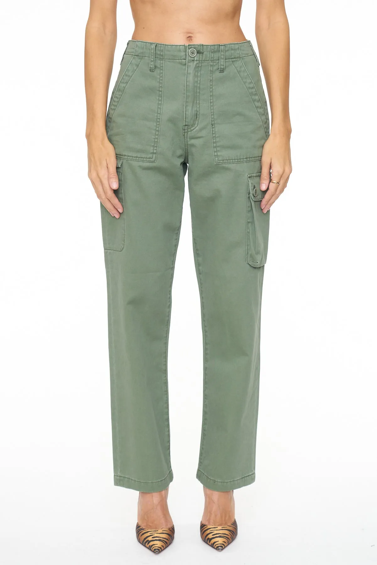 Cassie Cargo High Rise Pant - Colonel