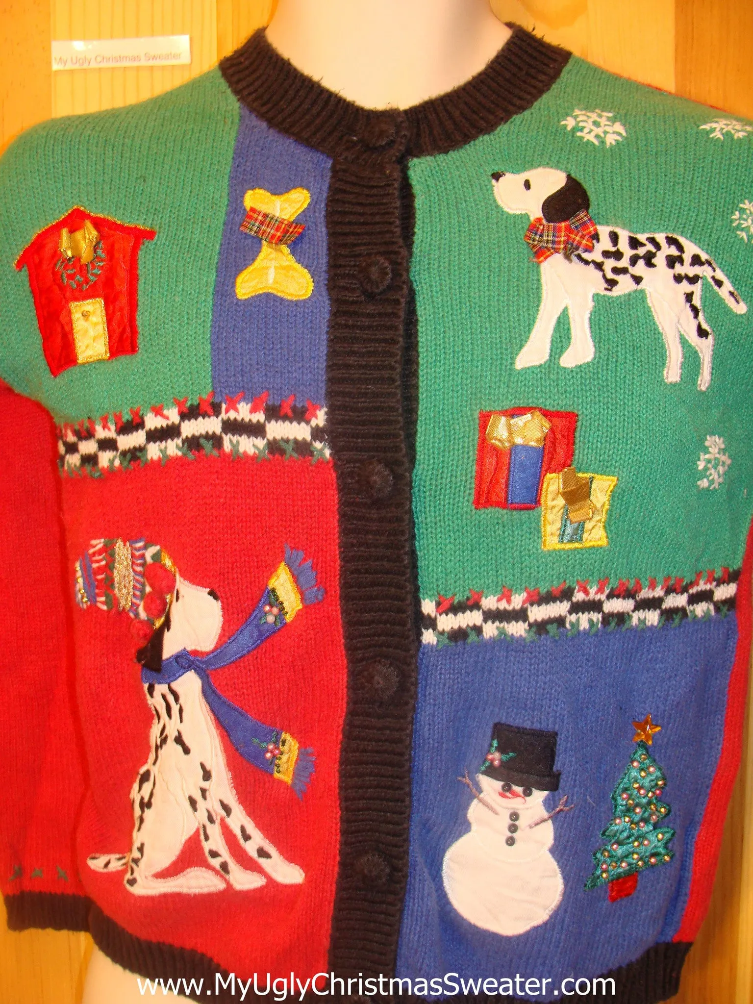 Child Size Funny Christmas Sweater Dalmation Dogs