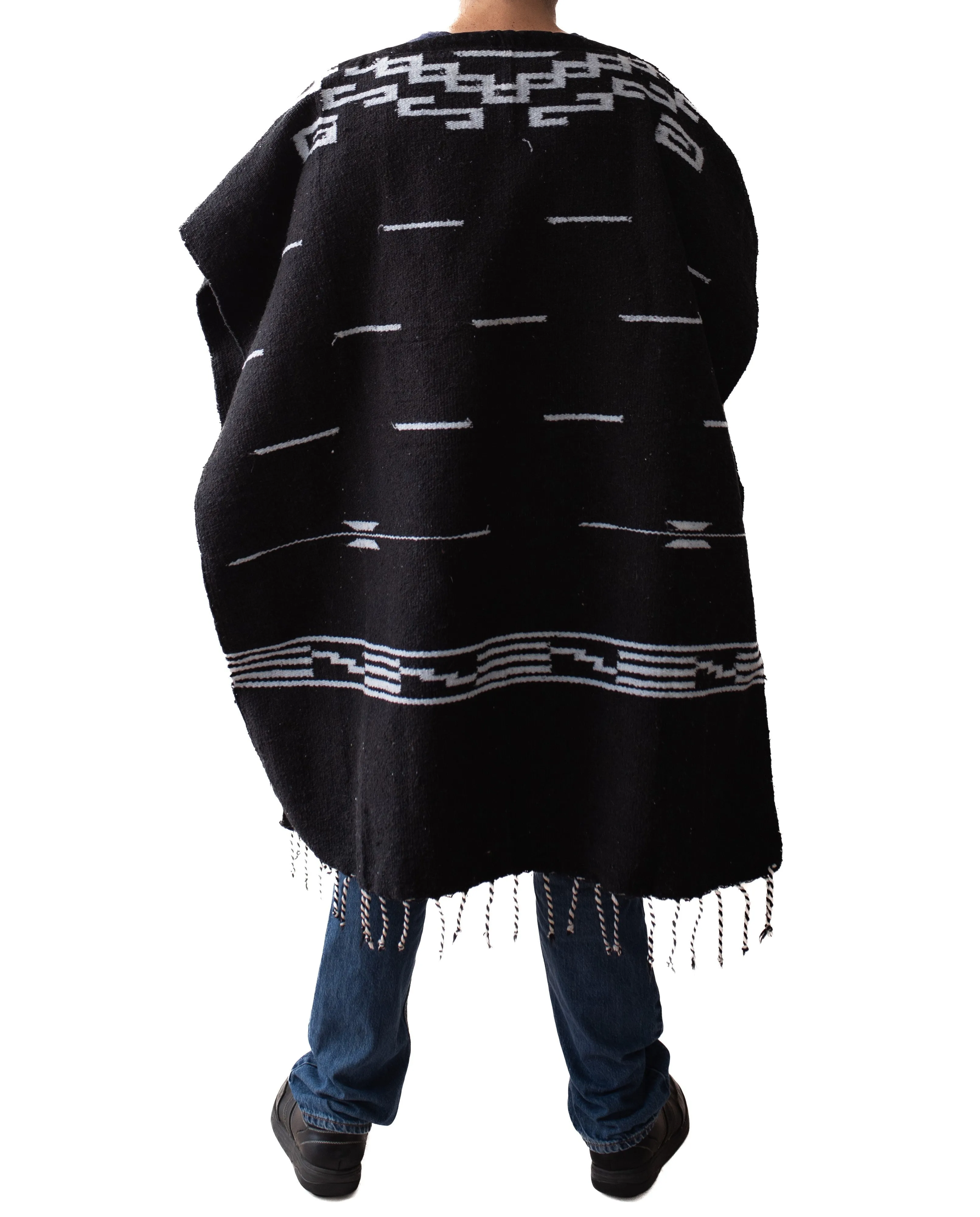 Clint Eastwood Poncho - Mexican Poncho - BLACK