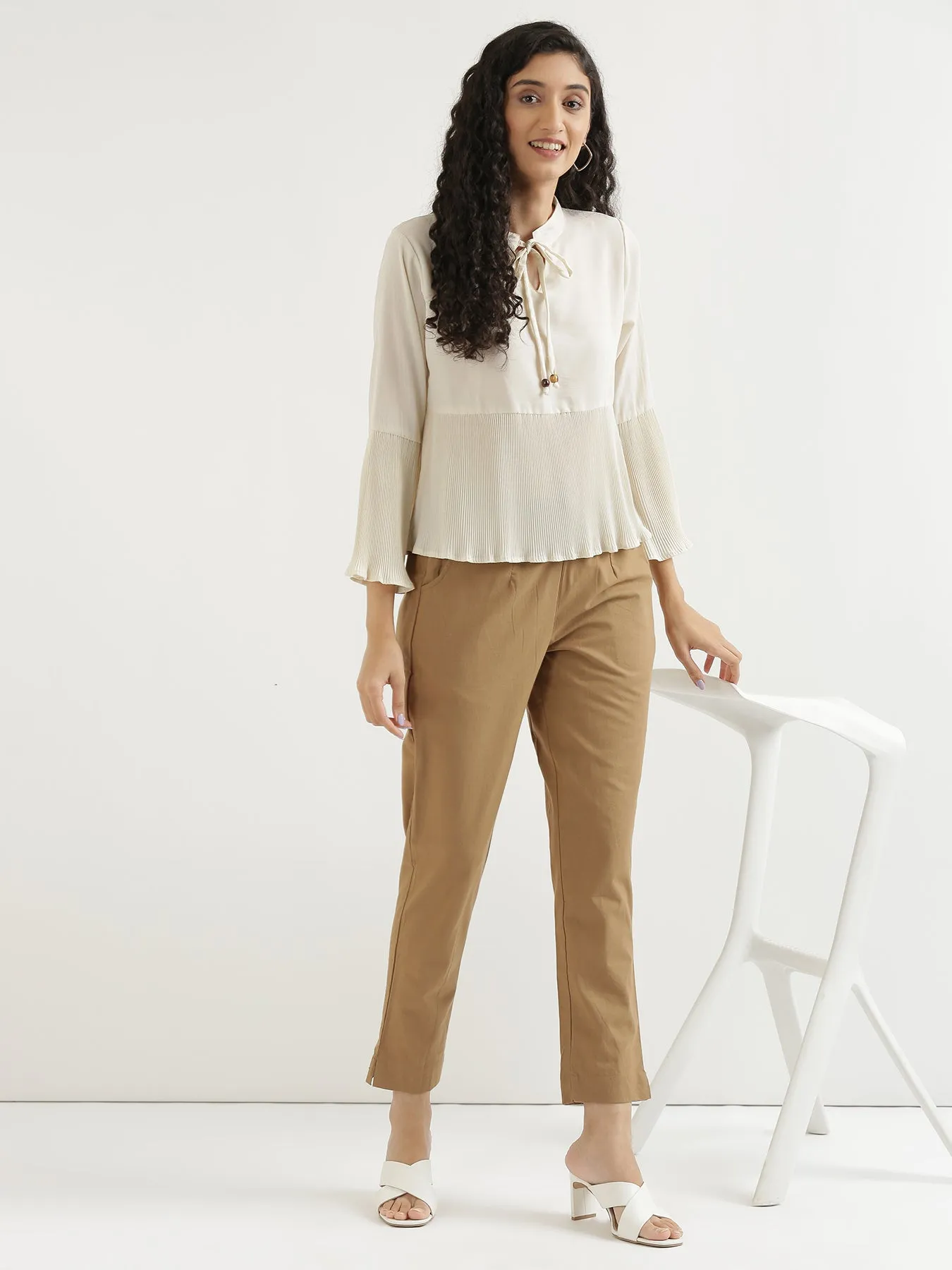 Coffee Brown Cotton Pant