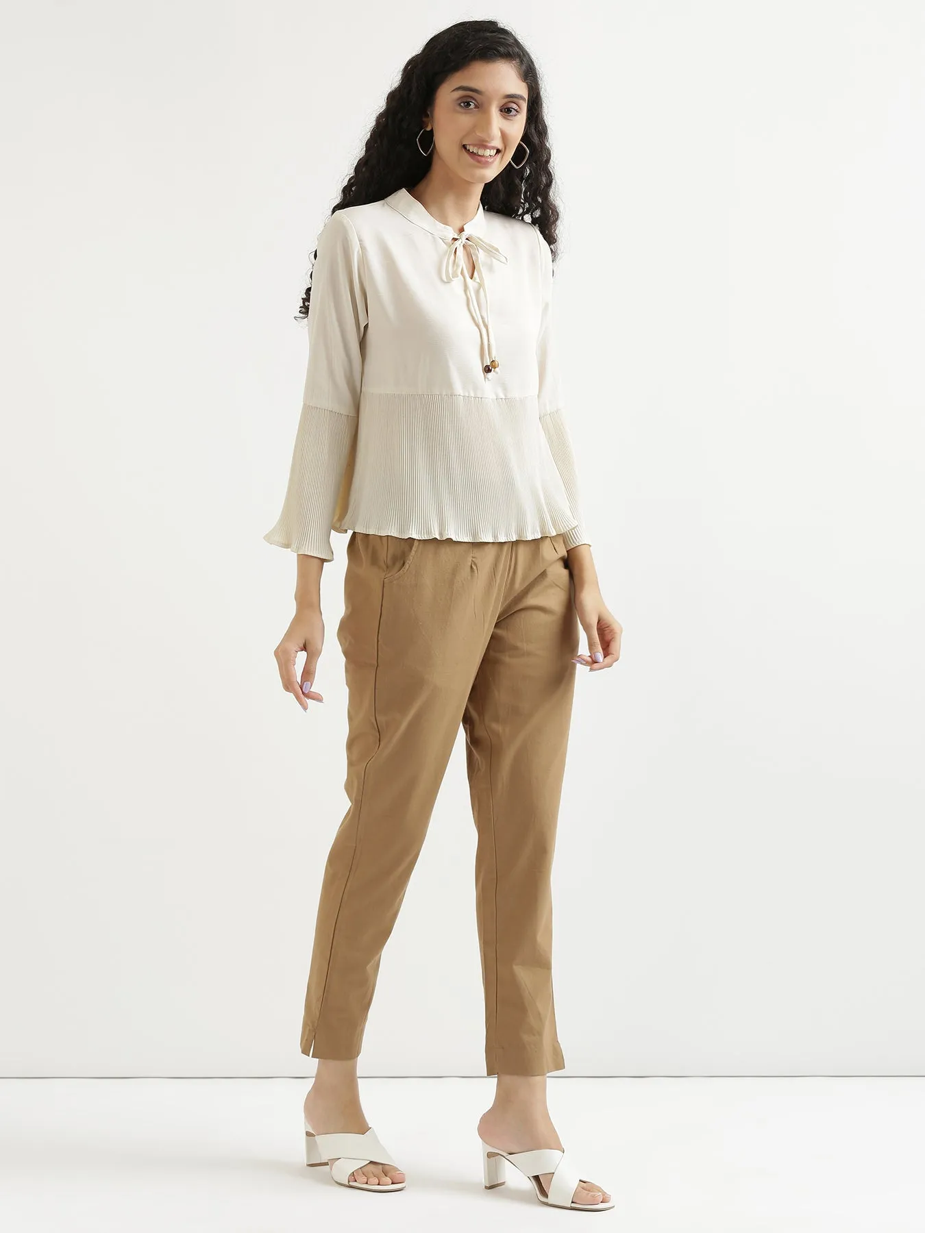 Coffee Brown Cotton Pant