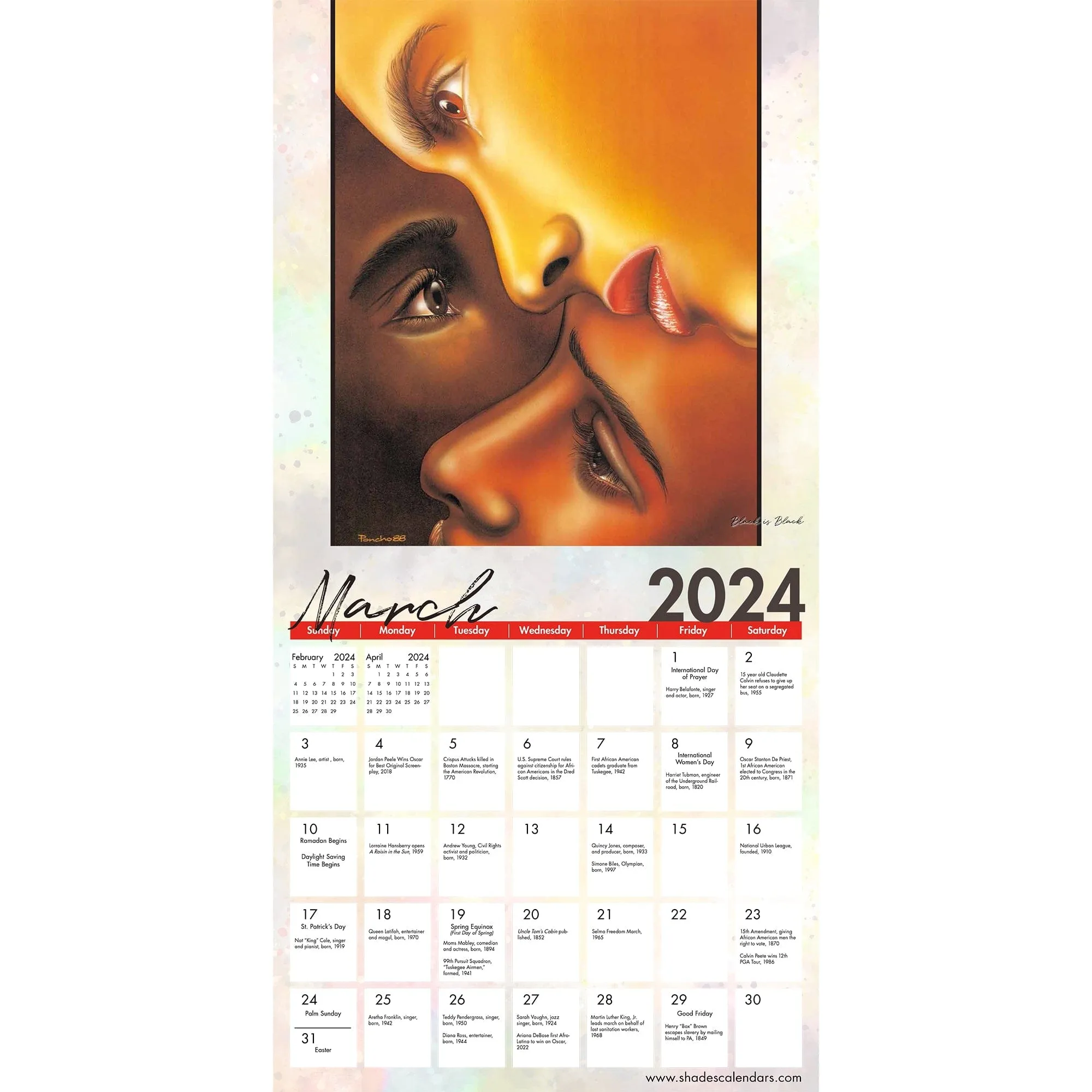 Color My Soul: The Art of Larry "Poncho" Brown 2024 Wall Calendar